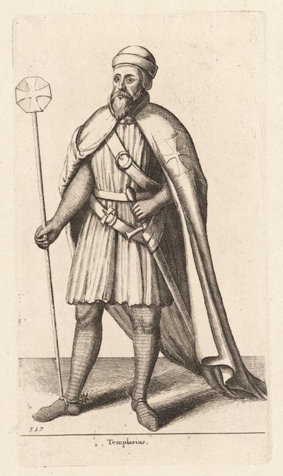 Templarius. Zustand 2 von Wenceslaus Hollar